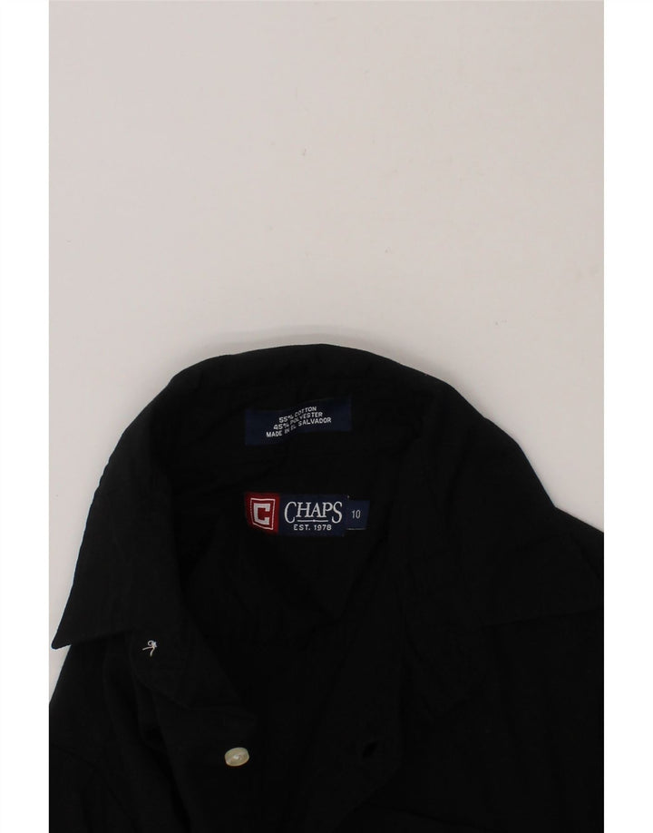 CHAPS Boys Shirt 9-10 Years Black Cotton Vintage Chaps and Second-Hand Chaps from Messina Hembry 
