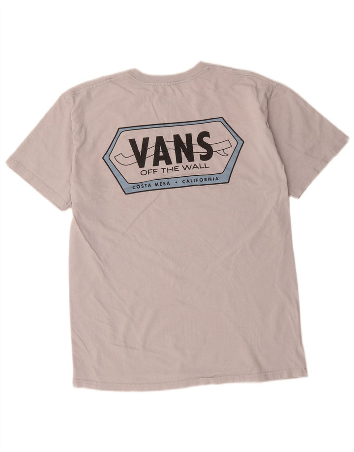 Męski T-shirt z grafiką Vans, średnioszary, bawełniany