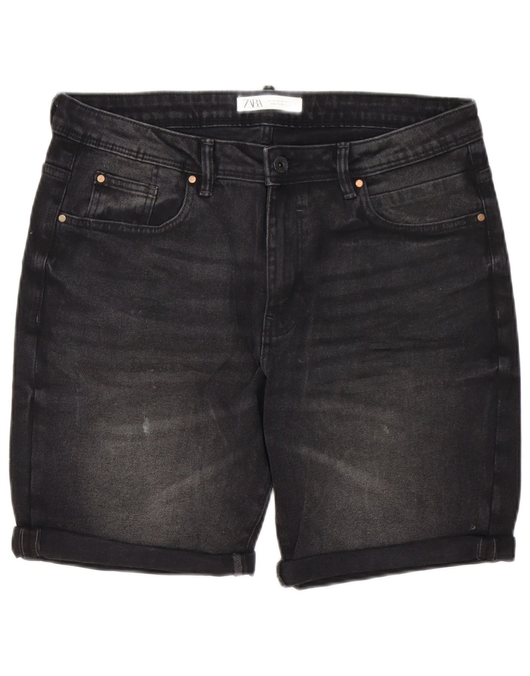 Męskie spodenki jeansowe Zara EU 44 Large W34, czarne, bawełniane