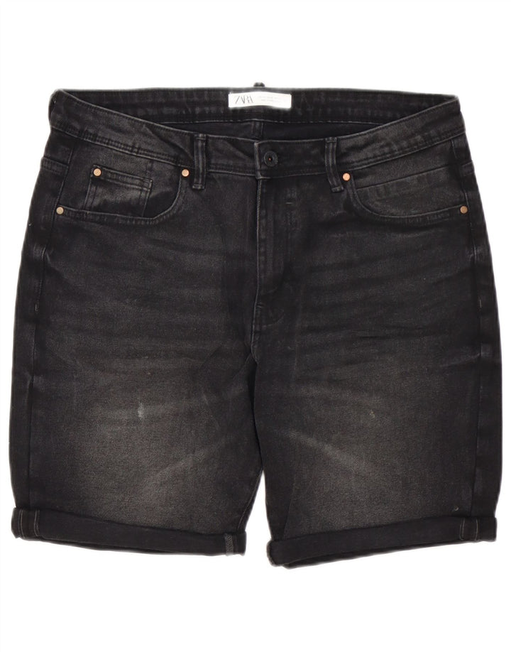 Męskie spodenki jeansowe Zara EU 44 Large W34, czarne, bawełniane
