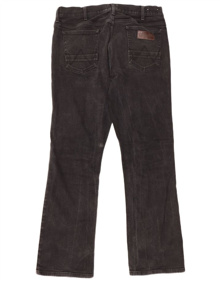 Męskie jeansy Bootcut Wrangler W36 L32, czarne, bawełniane