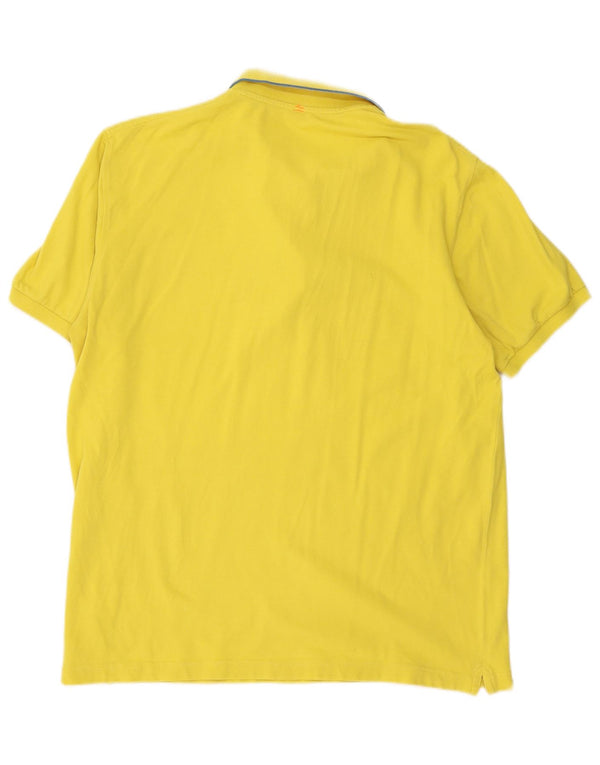 Męska koszulka polo Sun68 2XL, żółta, bawełniana