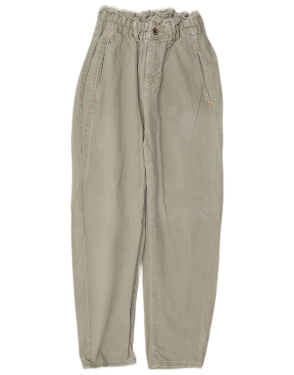 Damskie luźne dżinsy Zara z wysokim stanem EU 34 2XS W24 L24 Zielona bawełna