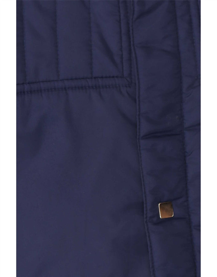 Vintage męska kurtka wiatrówka 42 XL granatowy nylon