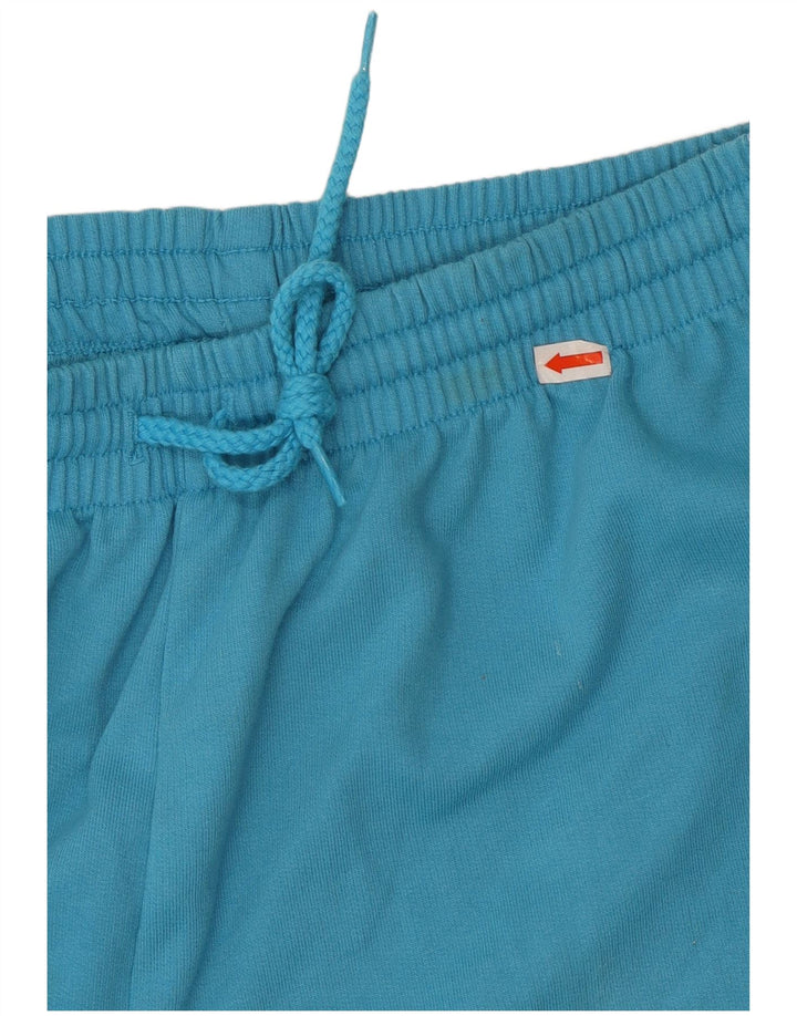 Pełny dres damski VINTAGE UK 14/16, duży niebieski kwiatowy poliester