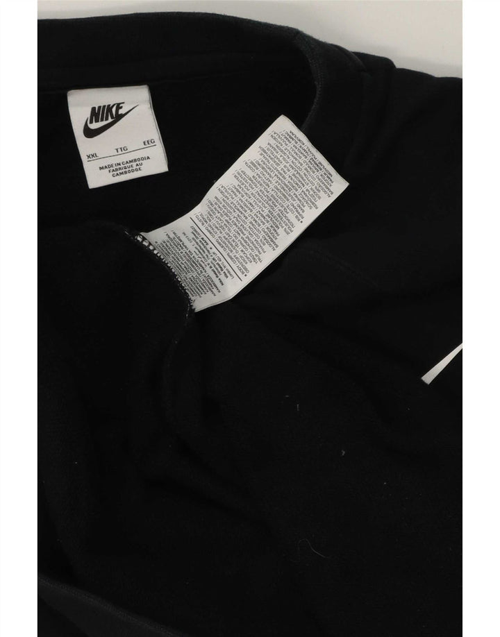 Męski sweter z grafiką Nike, 2XL, czarny, bawełniany