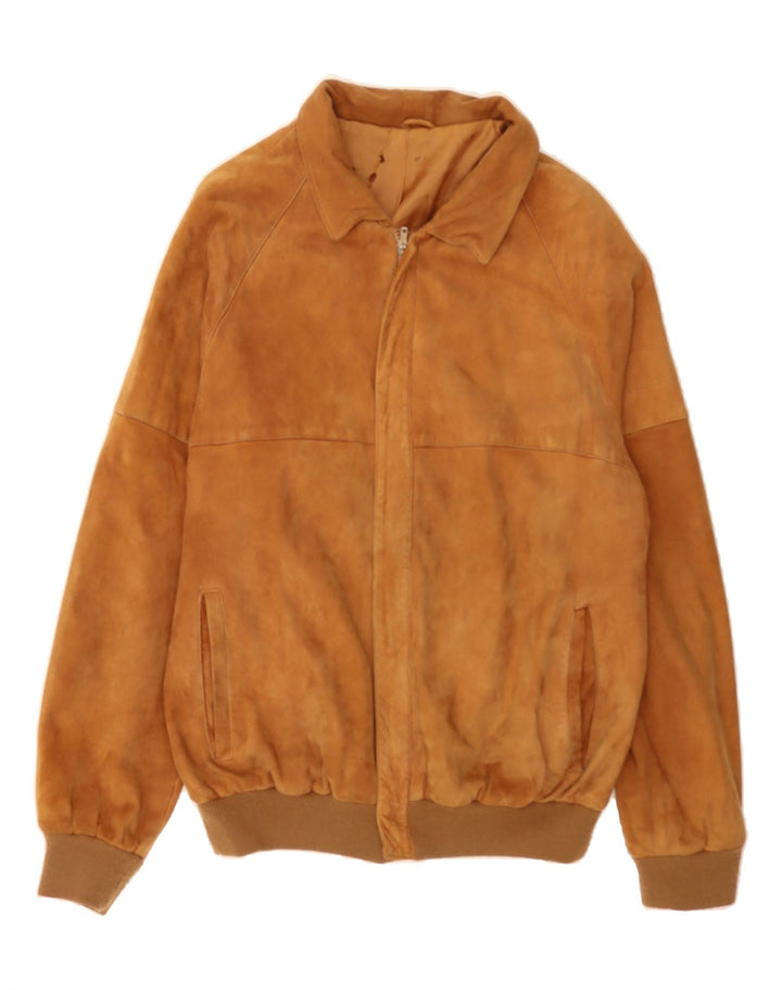 SCOUT Mens Suede Jacket UK 38 Medium Brown Vintage Scout and Second-Hand Scout from Messina Hembry 
