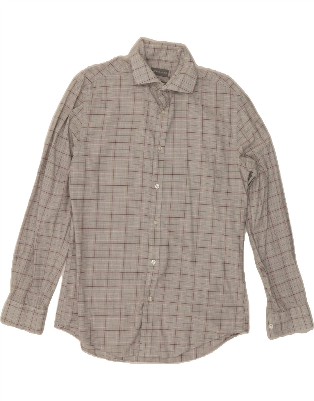 MICHAEL KORS Mens Slim Fit Shirt Size 15 1/2 Medium Grey Check Vintage Michael Kors and Second-Hand Michael Kors from Messina Hembry 