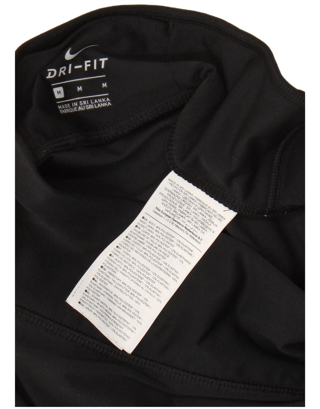 Damskie legginsy NIKE Dri Fit Capri UK 12, średni czarny poliester