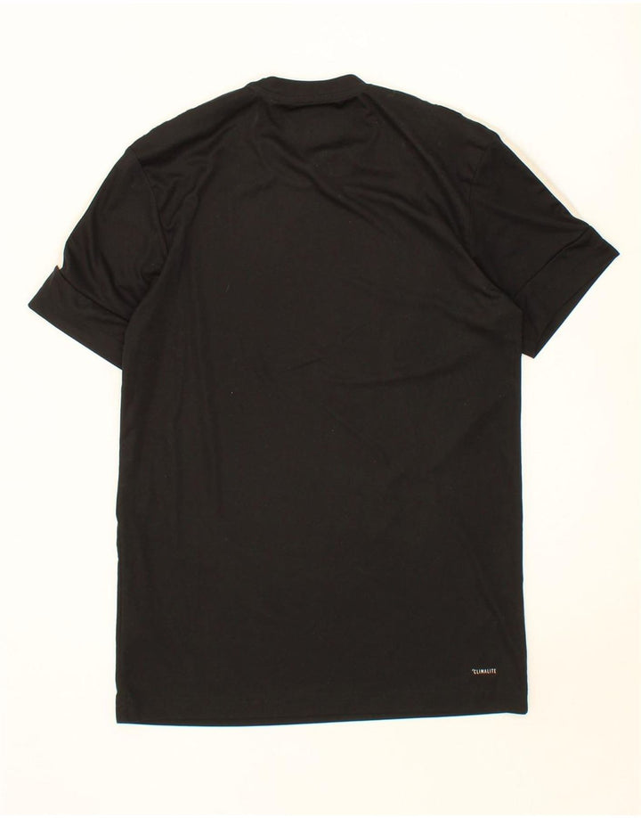 ADIDAS Mens Climalite Graphic T-Shirt Top Small Black Polyester Vintage Adidas and Second-Hand Adidas from Messina Hembry 