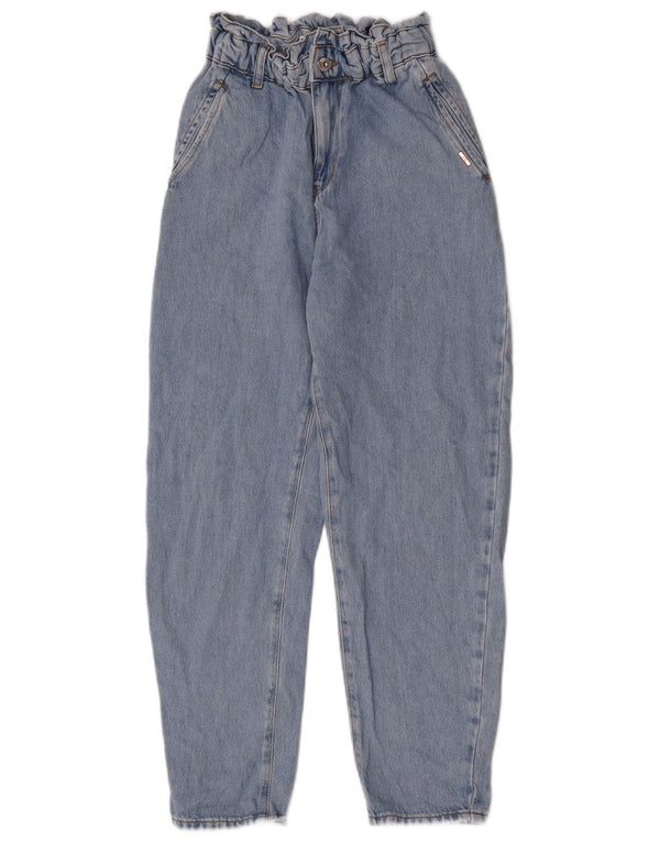 Damskie jeansy z wysokim stanem Zara EU 32 2XS W22 L26 Niebieskie bawełniane