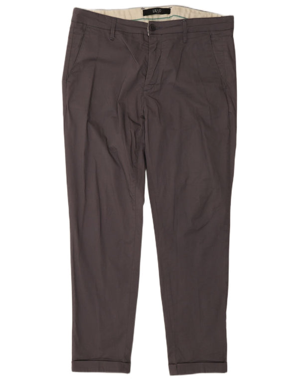 Męskie spodnie chino Liu Jo IT 50 Large W34 L28 Szara bawełna