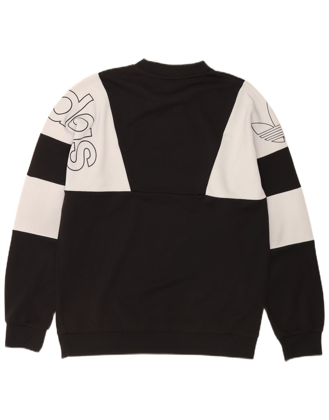 Męska bluza Adidas z grafiką, średnia czarna, poliester z blokami kolorów