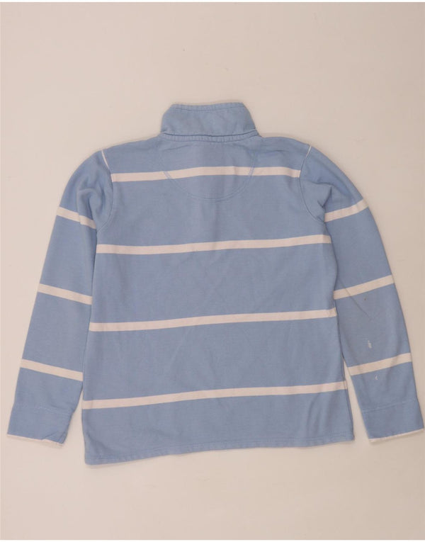 Crew Clothing Damska bluza z zamkiem błyskawicznym, UK 12, średnie niebieskie paski