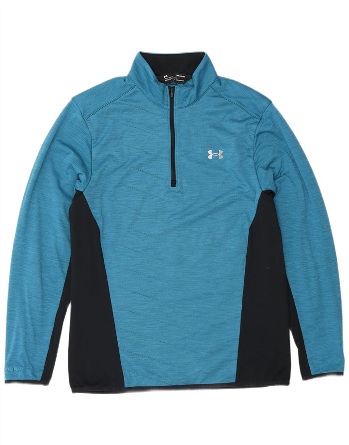 Męska koszulka o luźnym kroju Under Armour Cold Gear z długim rękawem, w kolorze średnioniebieskim