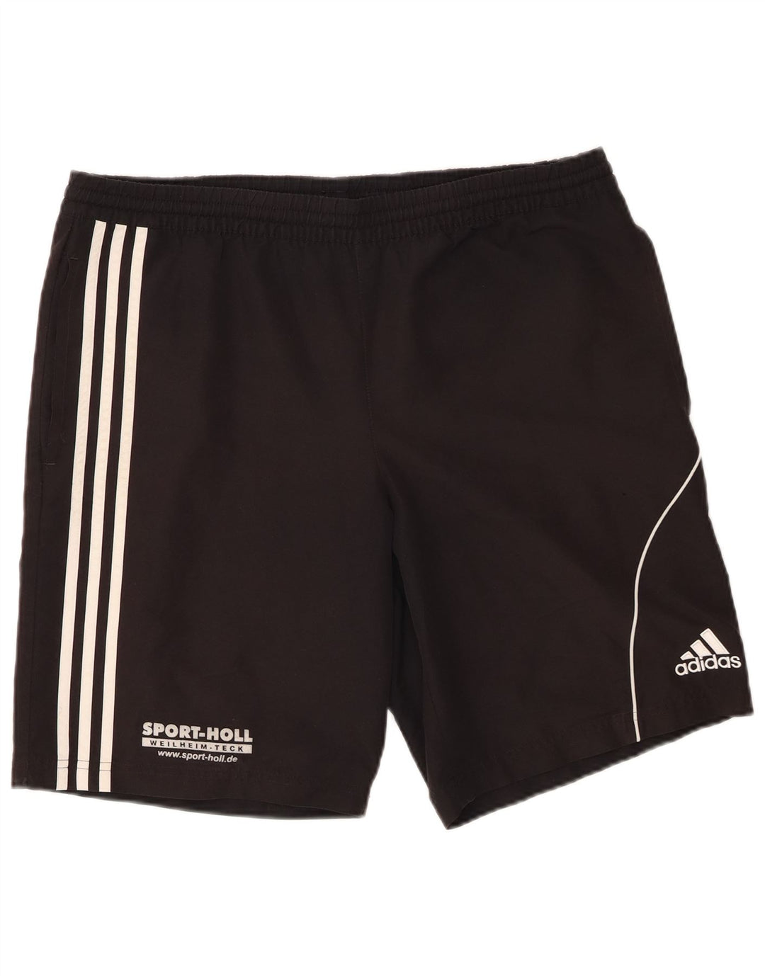 Męskie spodenki sportowe Adidas, duże, czarne, poliestrowe