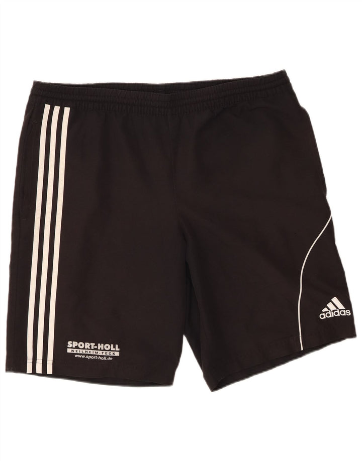 Męskie spodenki sportowe Adidas, duże, czarne, poliestrowe