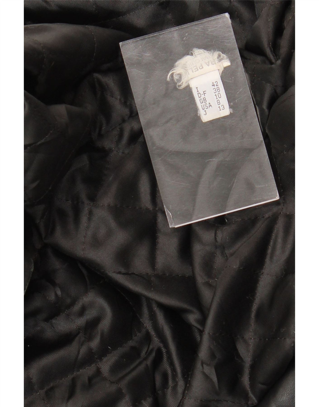 Damska kurtka skórzana oversize VINTAGE UK 10, mała czarna