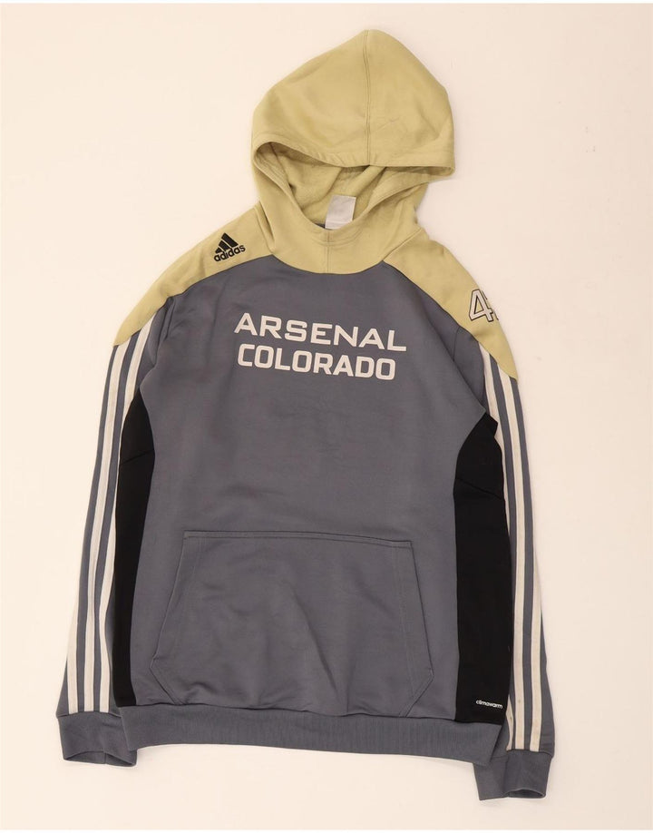 Damska bluza z kapturem ADIDAS Arsenal Colorado UK 16/18, duża, szara