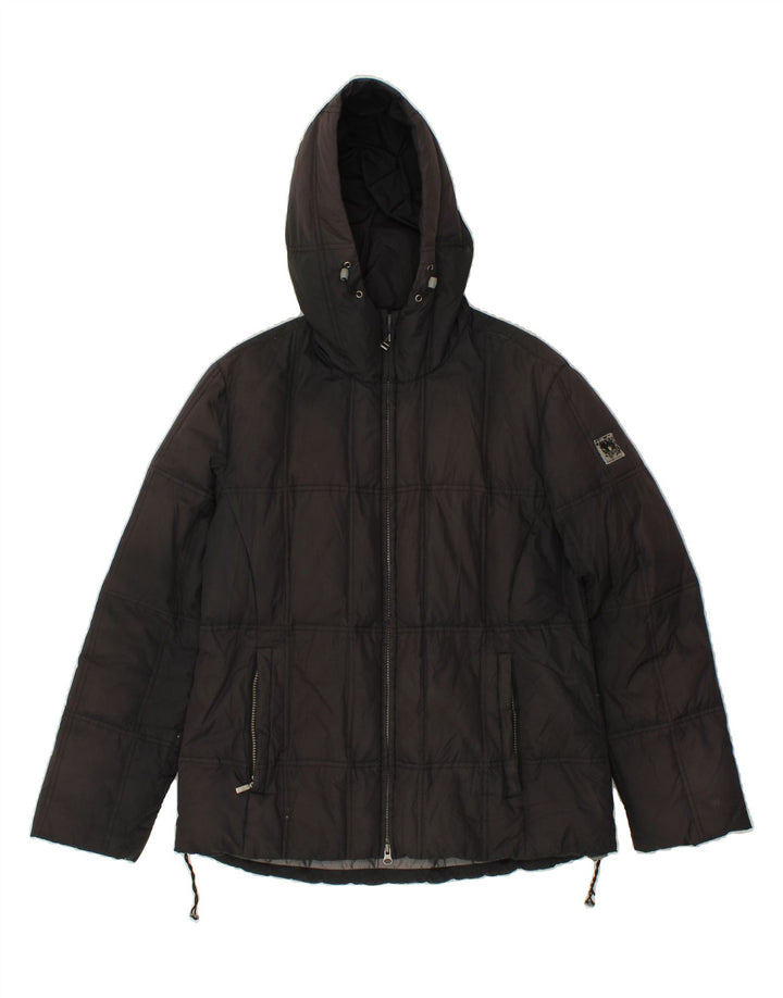 KEJO Womens Hooded Padded Jacket UK 16 Large Black Vintage Kejo and Second-Hand Kejo from Messina Hembry 