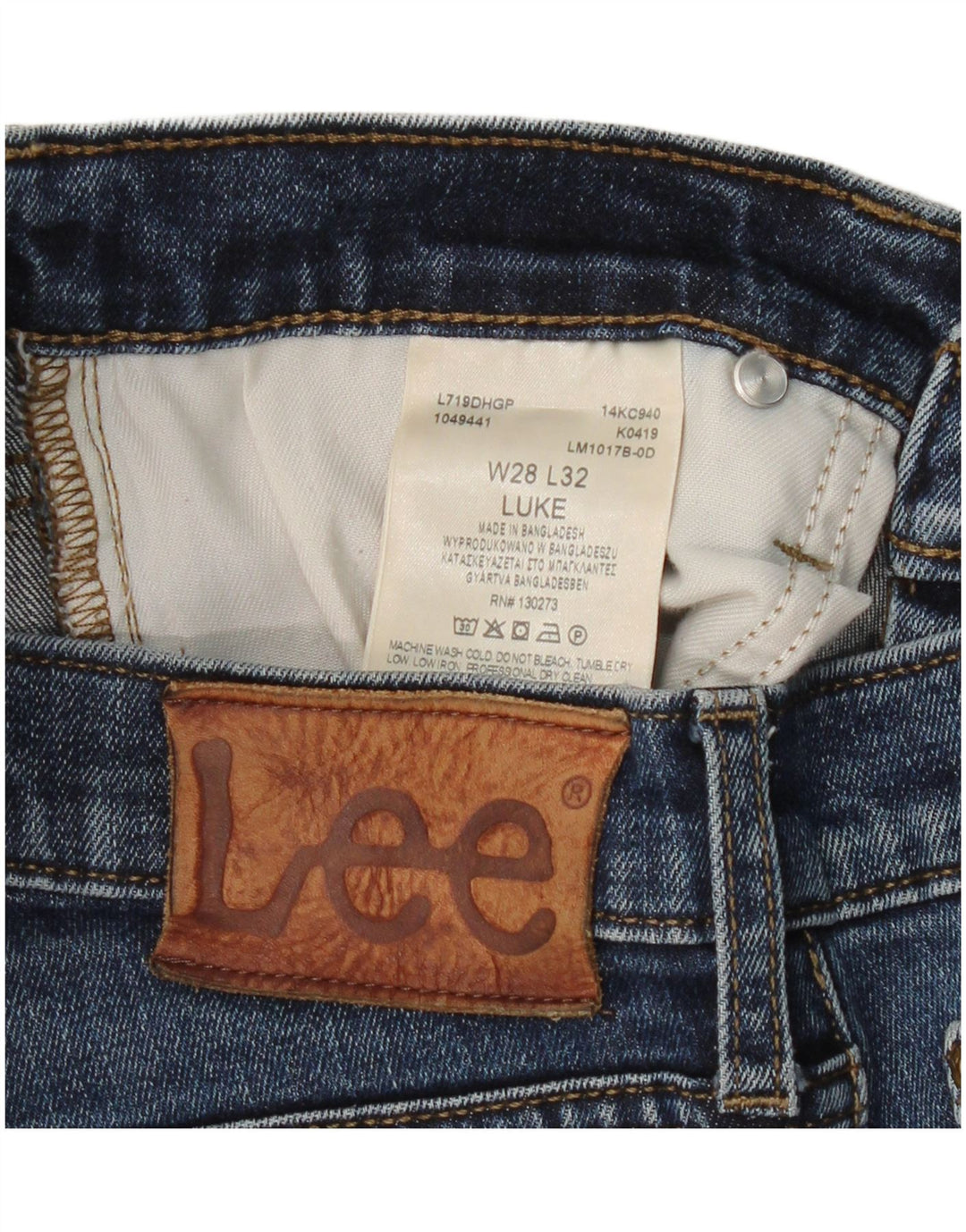 LEE Damskie jeansy Luke Slim W28 L32 Niebieskie bawełniane