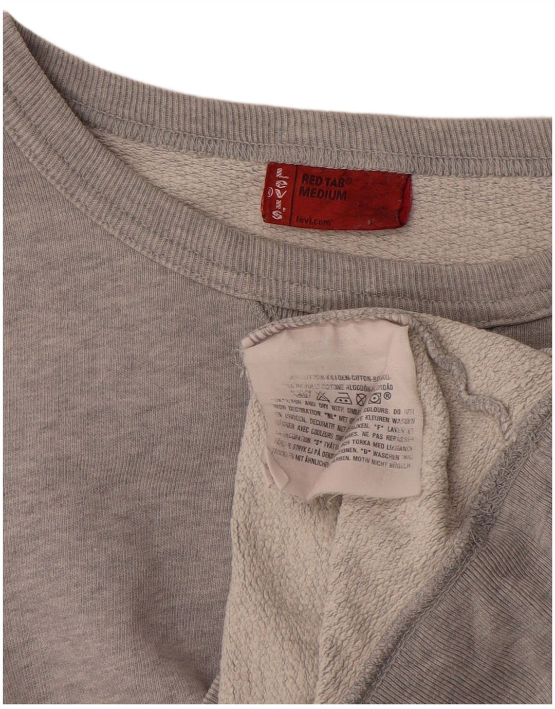 Damska bluza oversize Levi's UK 14, średnia szara, nakrapiana bawełna