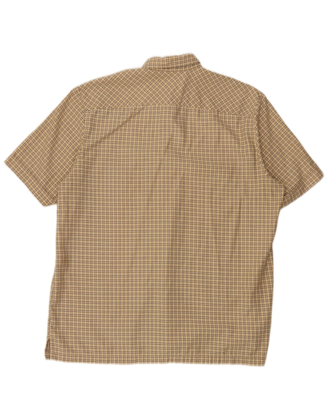 Koszula męska z krótkim rękawem Levi's, duża, beżowa, bawełniana w kratę
