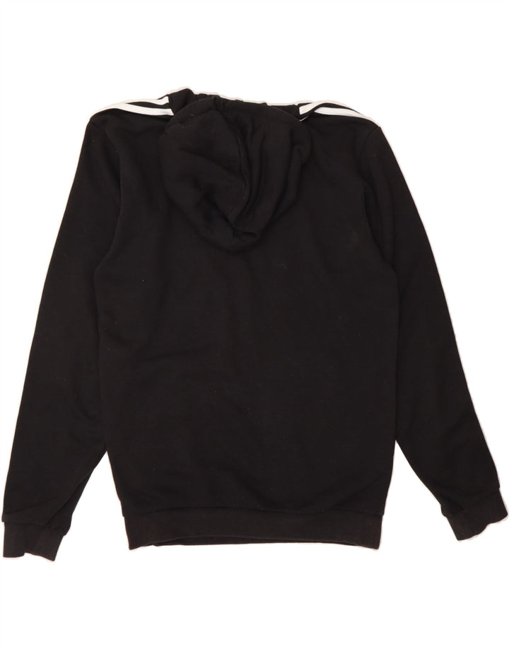 ADIDAS Mens Hoodie Jumper Small Black Polyester Vintage Adidas and Second-Hand Adidas from Messina Hembry 
