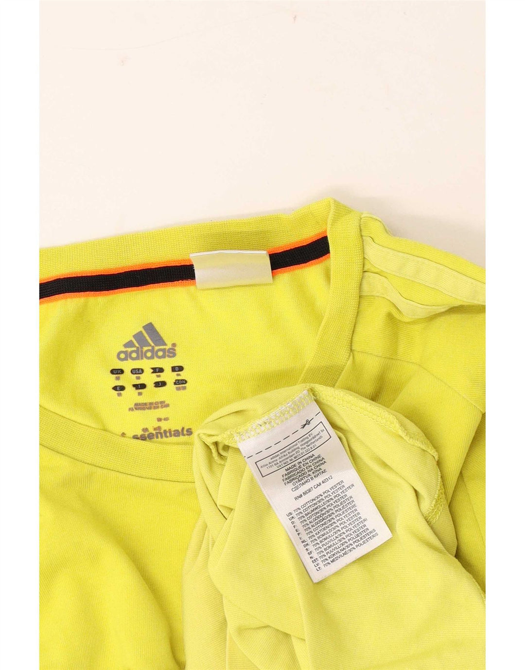 Męska koszulka Adidas Climalite Top, średnia żółta bawełna