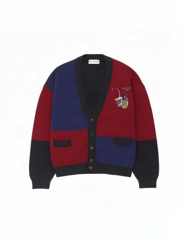 Męski sweter rozpinany Yves Gerard IT 54 XL, wielokolorowy, z blokami kolorów