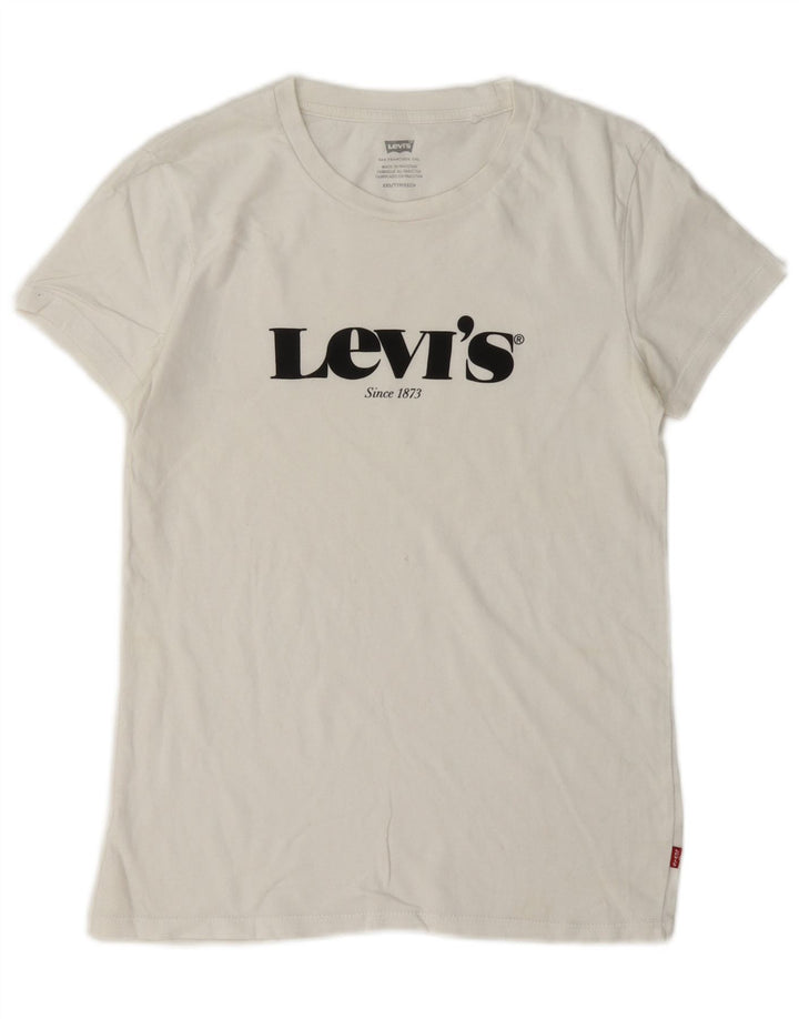 Damska koszulka oversize z grafiką Levi's Top UK 2 2XS biała