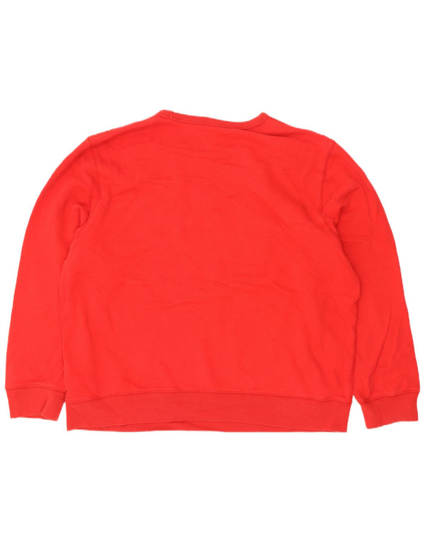 Męski sweter z grafiką Gap 2XL, czerwony, bawełniany