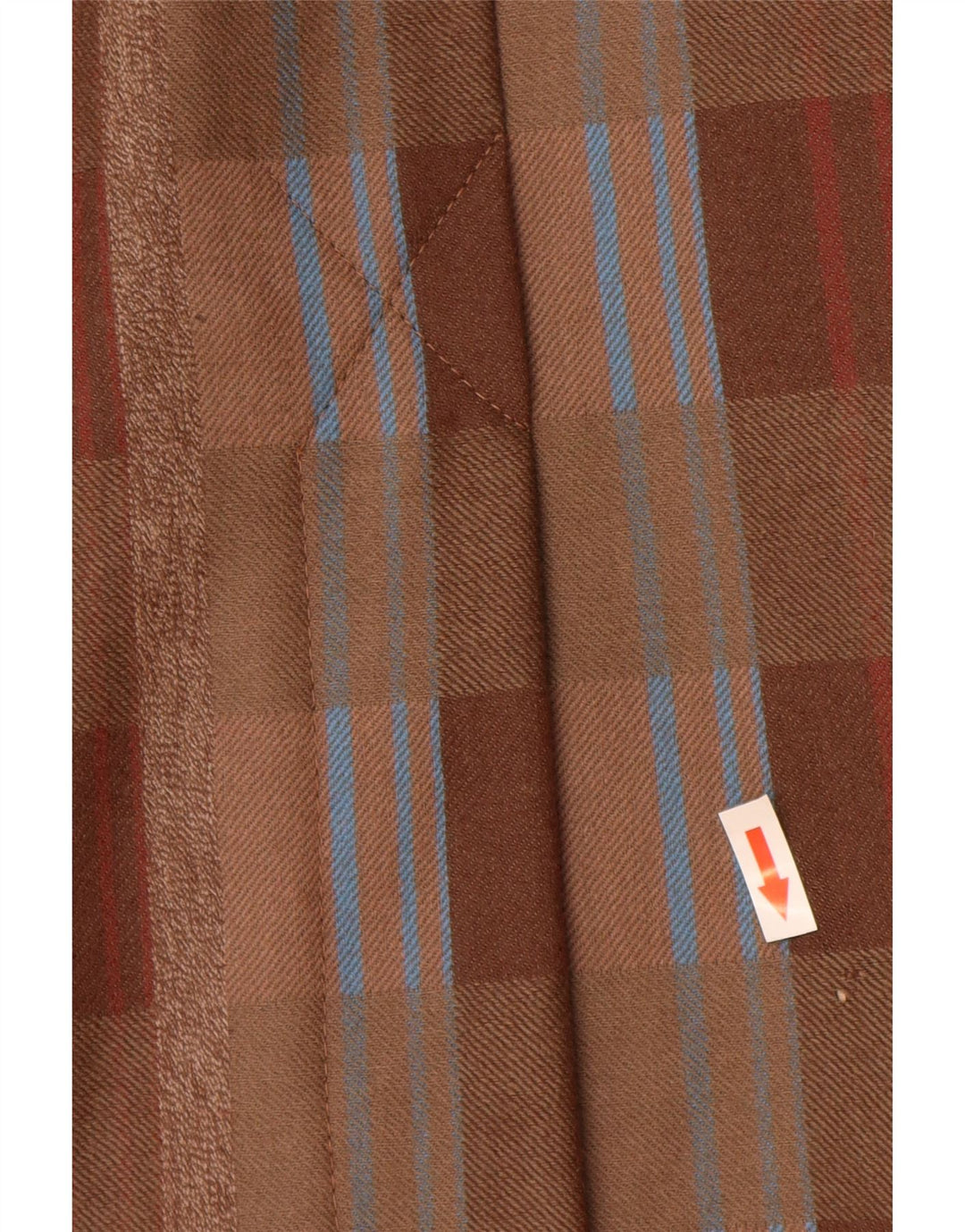 Vintage damska prosta spódnica z wysokim stanem IT 44 Medium W26 w brązową kratę