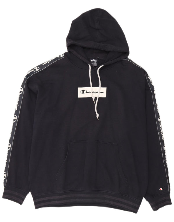 Męski sweter z kapturem CHAMPION 2XL granatowy, bawełniany
