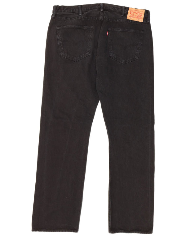 Męskie dżinsy Levi's 501 Straight W38 L34 Czarna bawełna