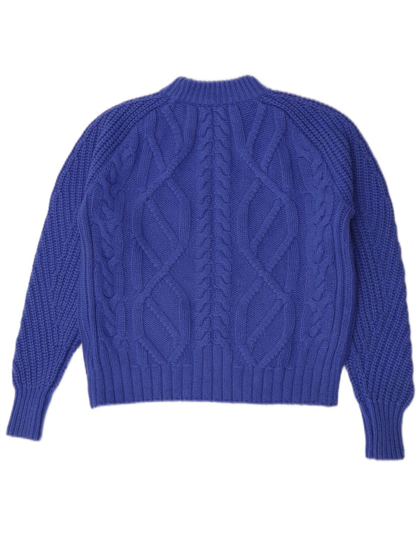 Marks & Spencer Damski sweter z golfem z autografem, UK 8, mały niebieski