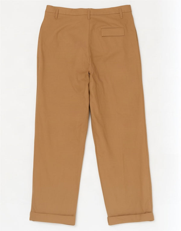 Damskie spodnie garniturowe z wysokim stanem i wysokim stanem Topshop UK 12 Medium W30 L28 Beżowe