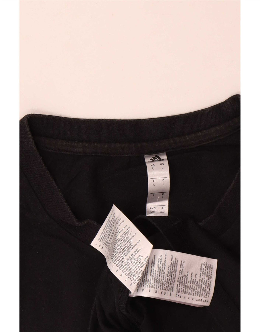 Adidas Męski T-shirt Top Duży Czarny Bawełniany