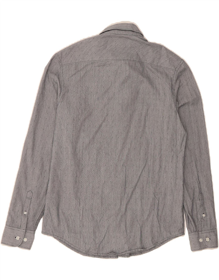 PENGUIN Mens Heritage Slim Fit Shirt Small Grey Striped Cotton Vintage Penguin and Second-Hand Penguin from Messina Hembry 