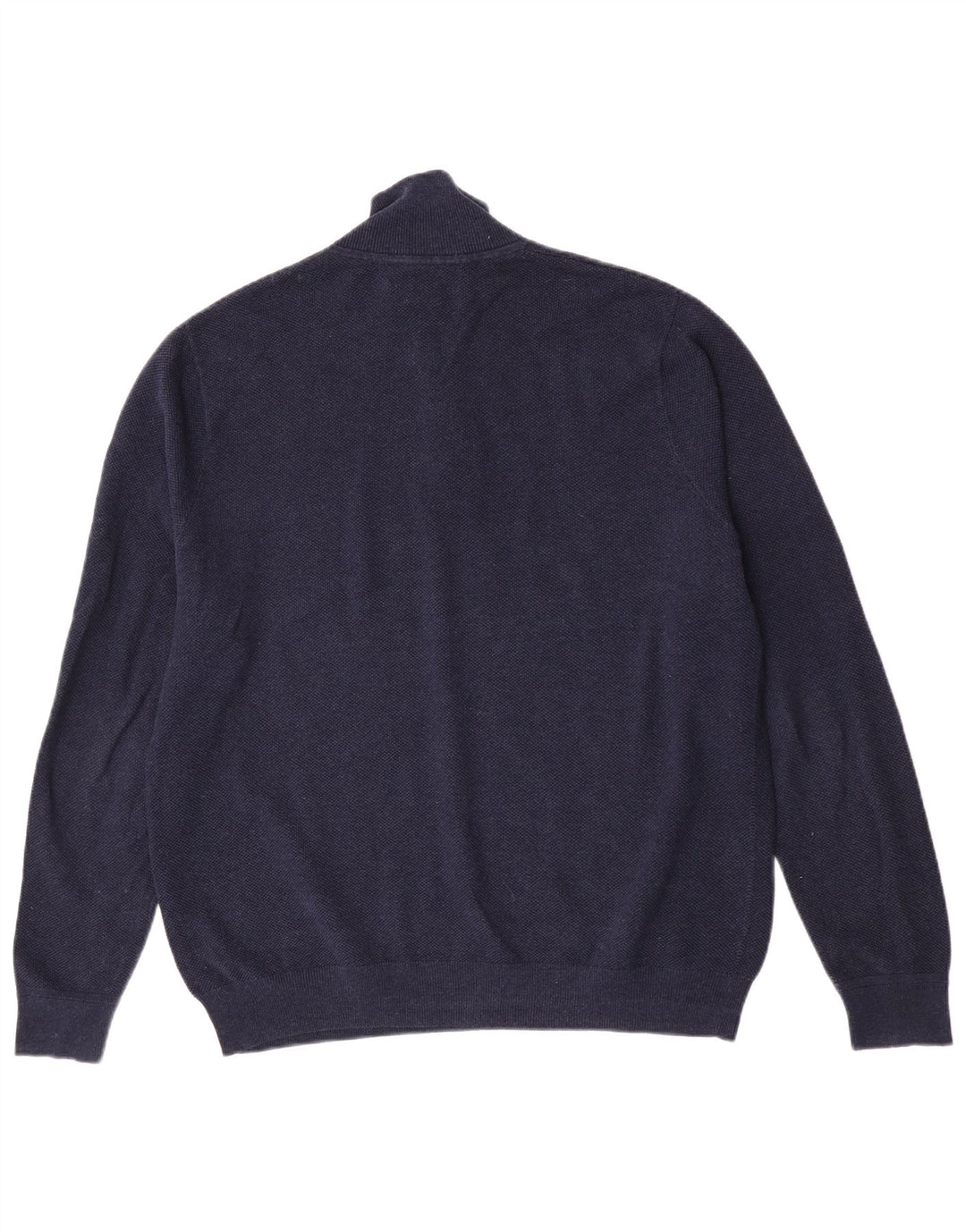 Męski sweter z zamkiem błyskawicznym John Lewis, duży, granatowy, bawełniany