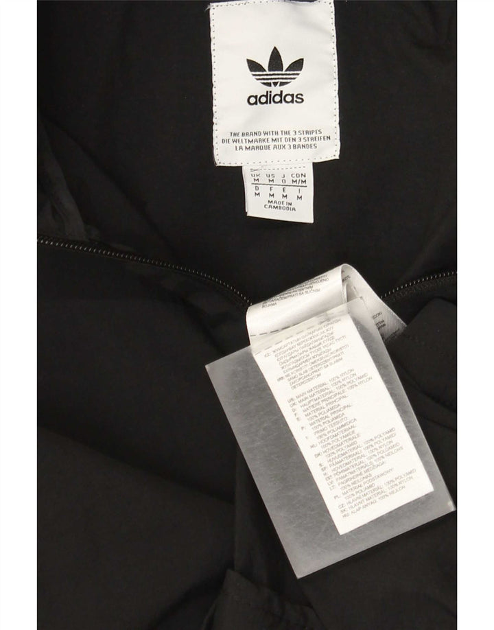 Męska bluza dresowa z kapturem Adidas, średnia czarna nylonowa