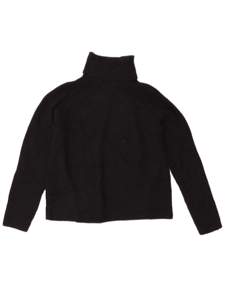 Marks & Spencer Damski sweter z golfem UK 10 Small, czarna wiskoza