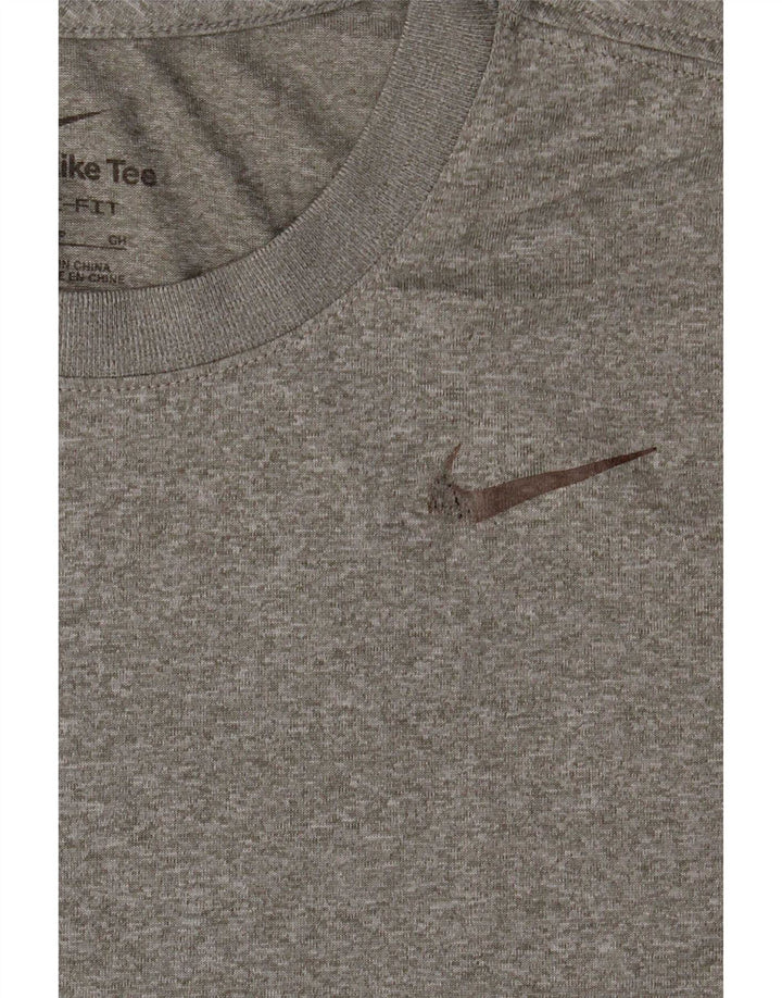 Męski T-shirt Nike Dri Fit, mały, szary, nakrapiany poliester
