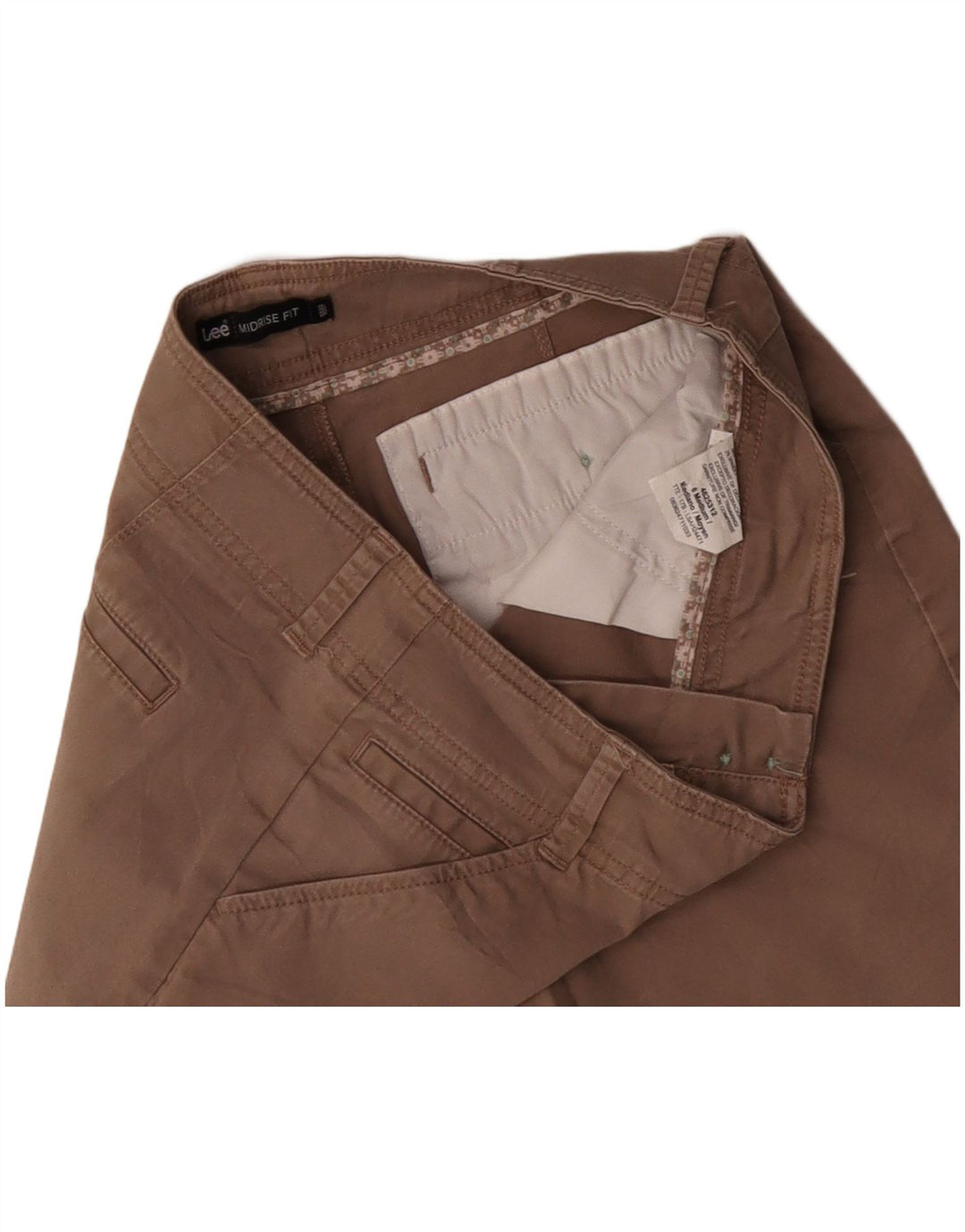 Damskie spodenki na co dzień ze średnim stanem LEE US 6 Medium W32, beżowa bawełna