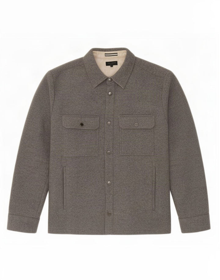Męska kurtka bomberka Ted Baker, rozmiar 5 XL, szara wełna