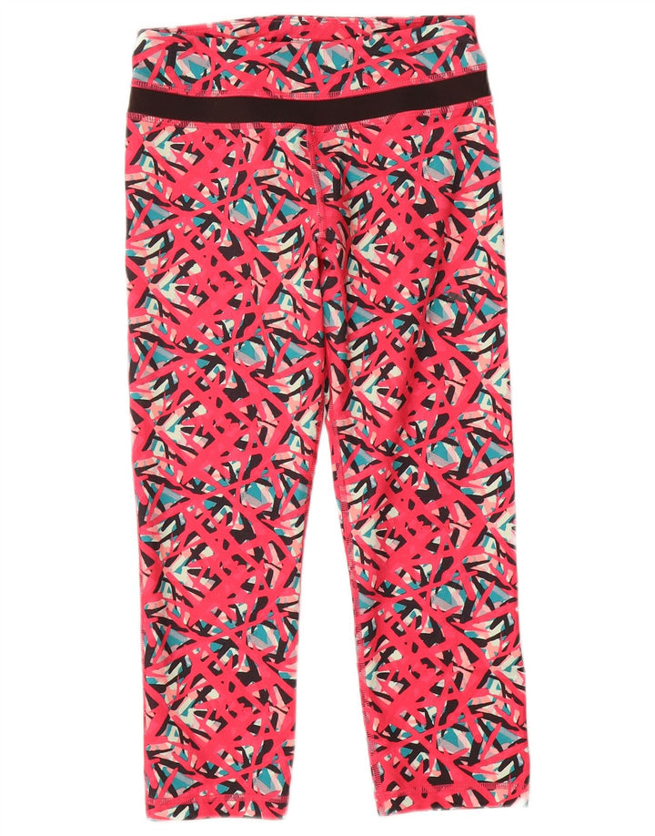 Damskie legginsy Capri Puma UK 8 Małe różowe geometryczne