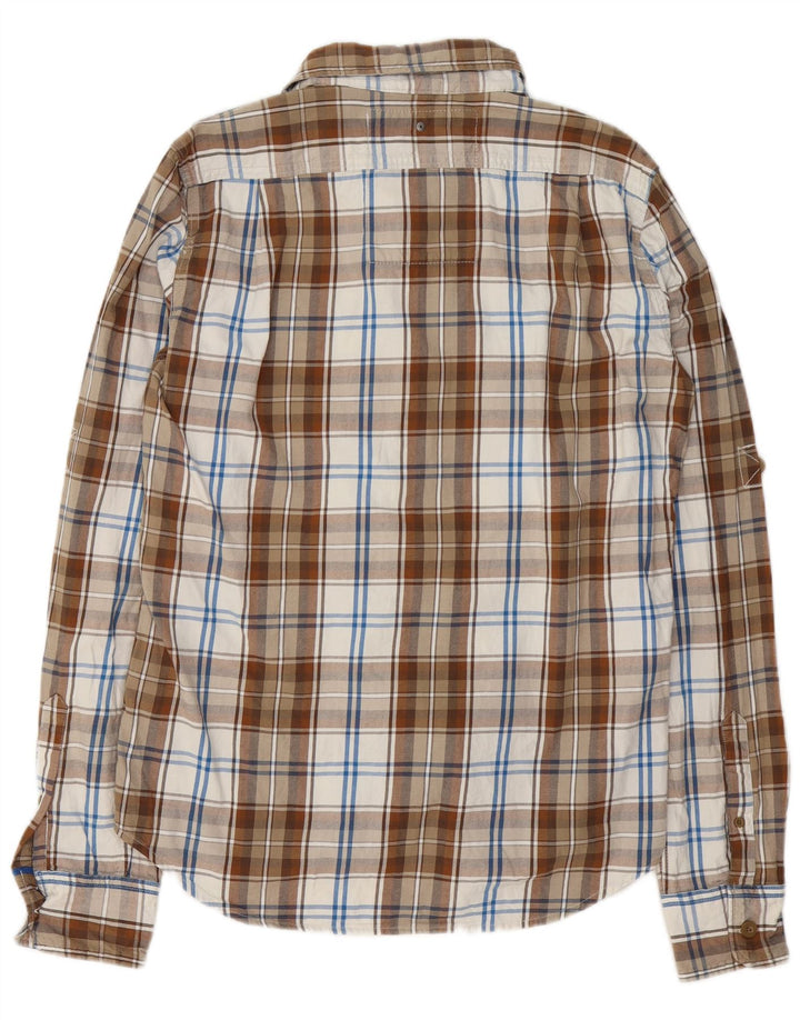 Męska koszula flanelowa Superdry XL, bawełniana, brązowa krata