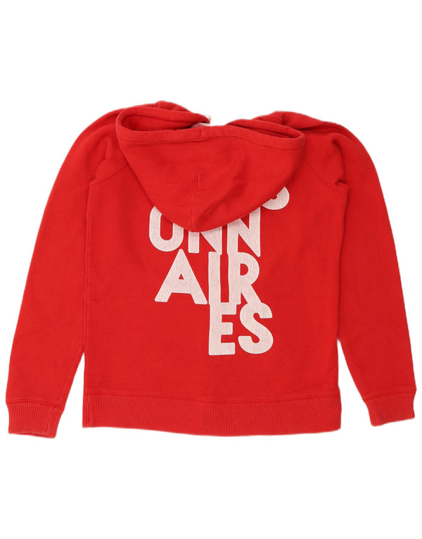 Sweter damski Jack Wills z grafiką i zamkiem błyskawicznym, UK 14, duży, czerwony, bawełniany