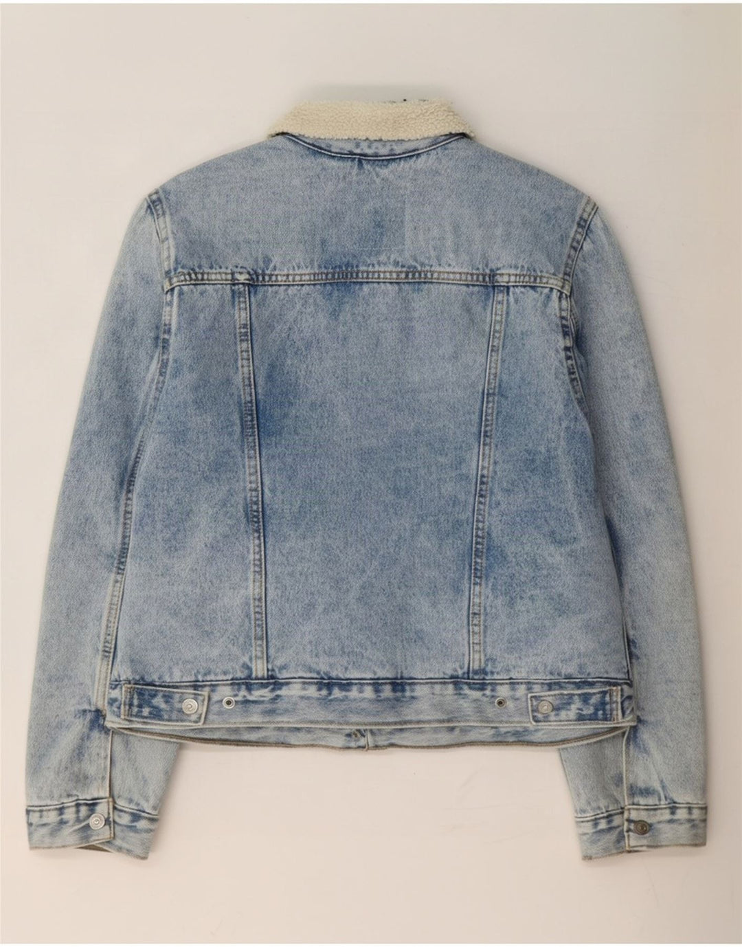 Damska kurtka dżinsowa Levi's Sherpa UK 16, duża niebieska, poliester