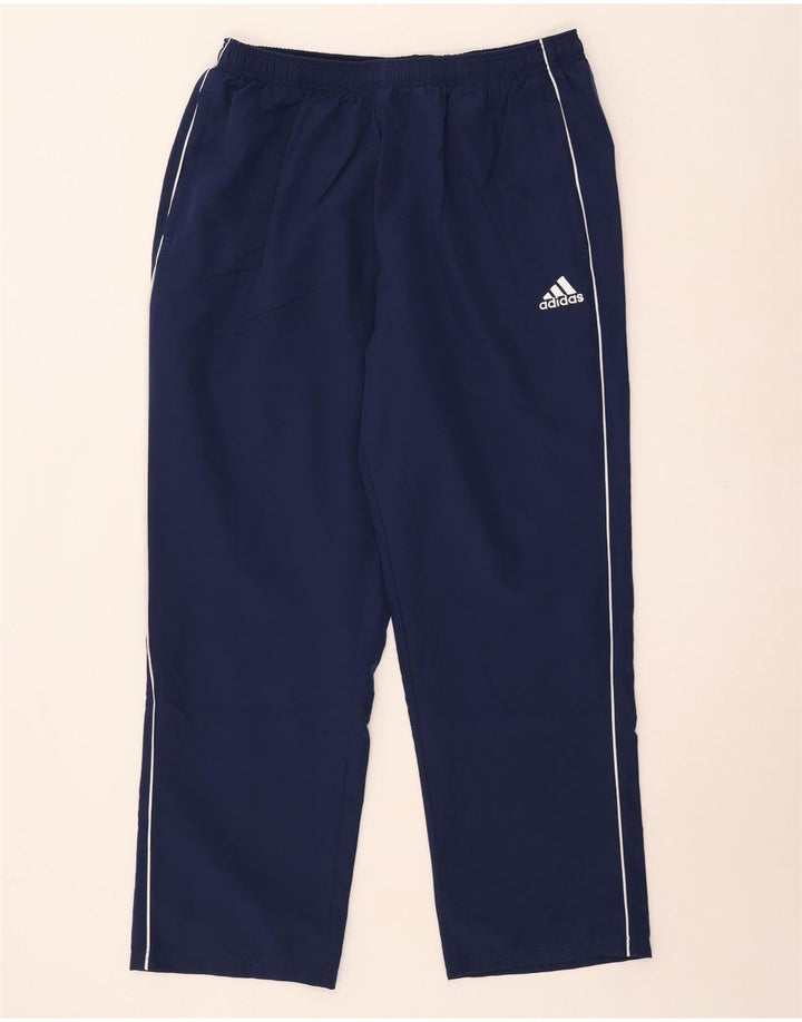 Męskie spodnie dresowe Adidas 2XL granatowe, poliestrowe